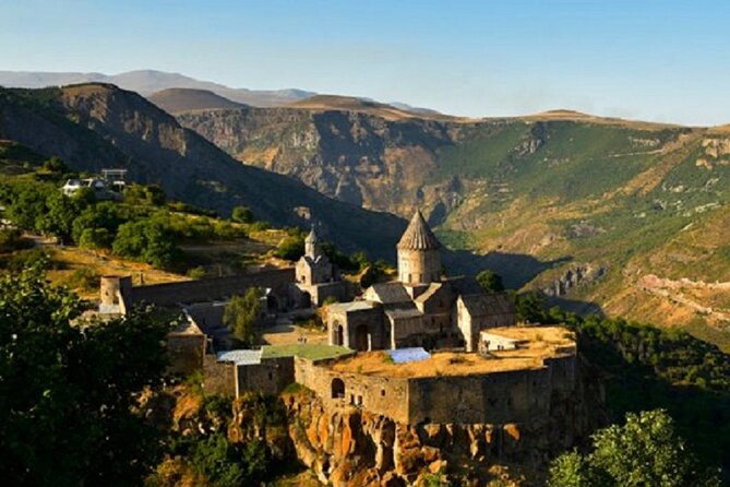Tatev & Shaki Waterfall Guided Group Tour with Wine Tasting - Tatev Monastery above the Vorotan Gorge