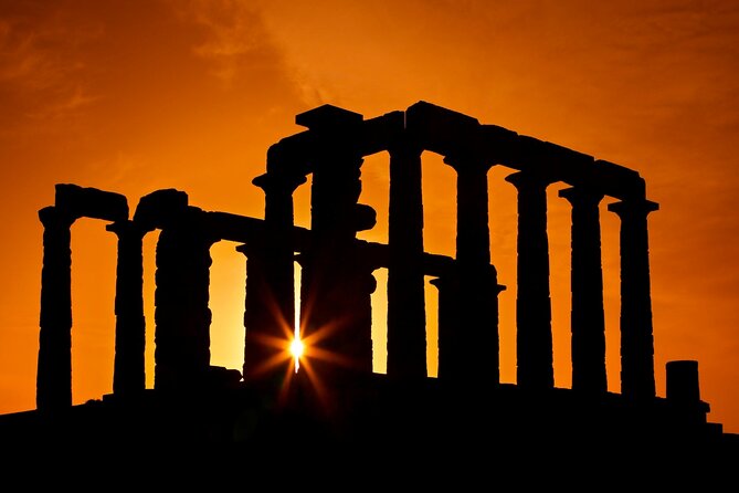 Temple of Poseidon sunset @ Cape Sounio (And dinner time) - The drive along the Athens Riviera