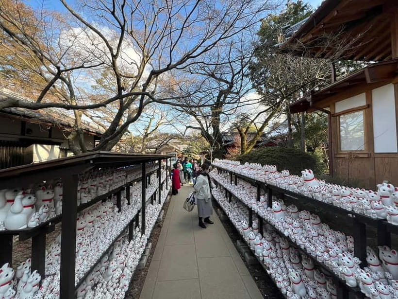 Tokyo: Gotokuji Culture Walk & Lucky Cat Temple Experience - The first look at Gotokuji Temple