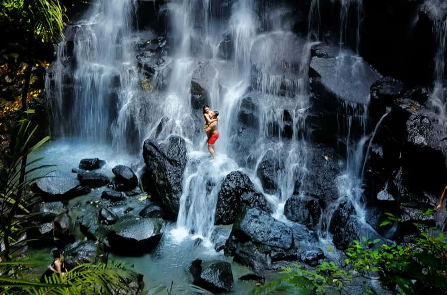 Ubud: Rice Terrace, Holy Water Temple & Waterfalls Trek Tour - Tibumana Waterfall: the best chance for a swim