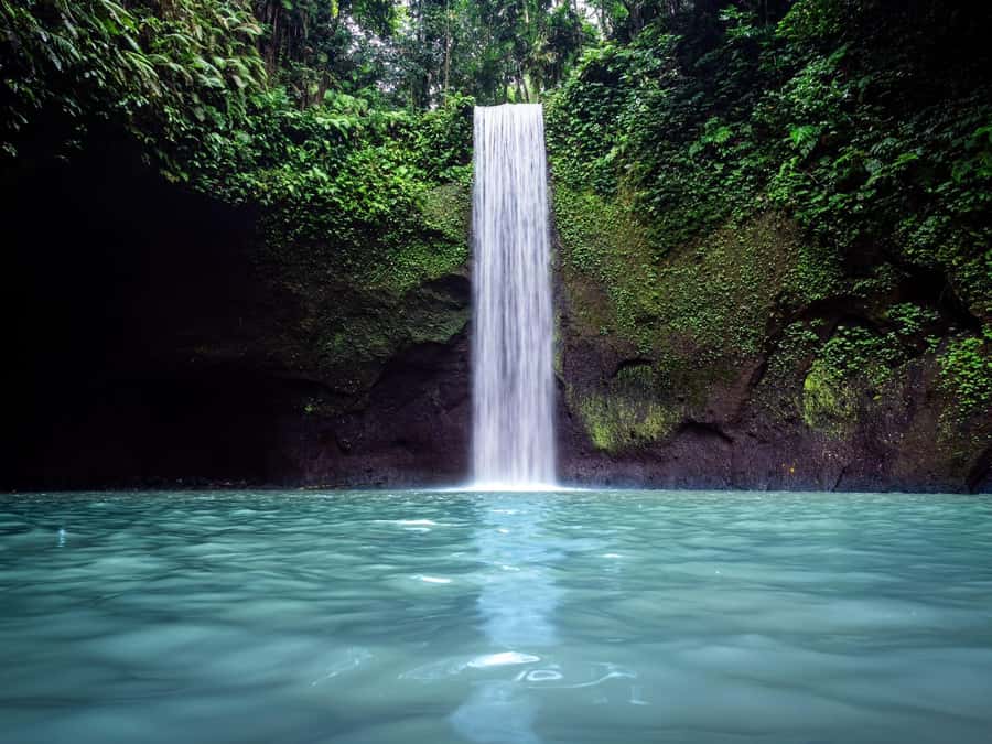Ubud: Rice Terraces, Water Temple, & Waterfalls Private Tour - Tibumana Waterfall and its calmer setting